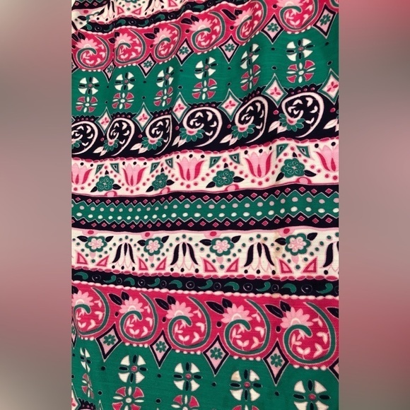 Talbots Sleeveless Shift Dress Green Pink Size 8 - Picture 6 of 16